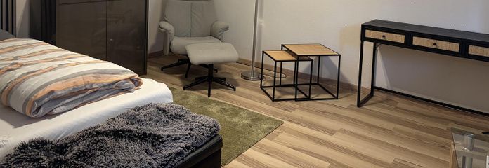 Стильные апартаменты с двумя комнатами, полностью меблированные