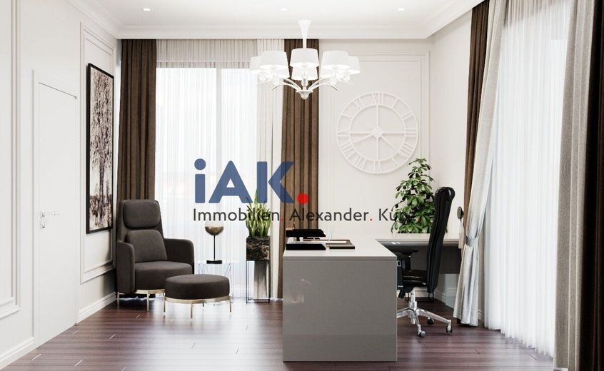 Erstklassige 3-Zimmer-Residenz im 1. OG-Lichtdurchflutetes Wohnen auf Premium-Niveau – Arbeitszimmer Visualisierung