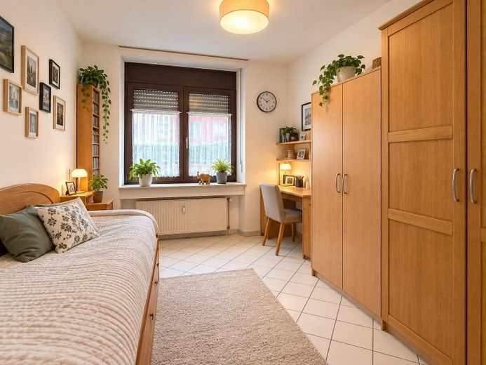 Gepflegte 1,5-Zimmer-Wohnung in Mannheim-Neckarau – ideal für Eigennutzer oder Kapitalanleger – Schlafzimmer