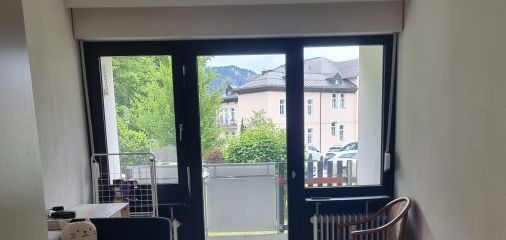 Blick zum Balkon