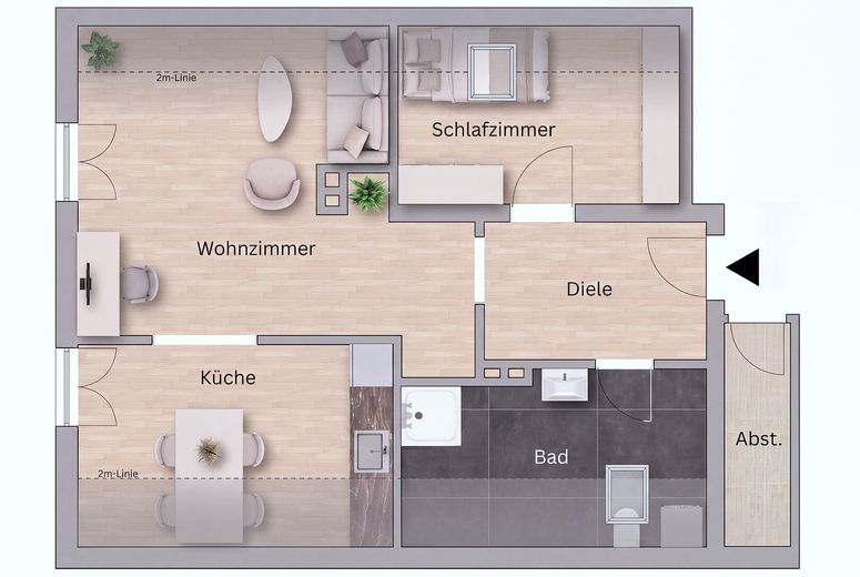 Appartamento ben tenuto di 2 locali con cucina componibile in posizione centrale a Idstein – Foto 15