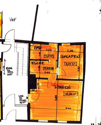 Gemütliche kleine Wohnung im Fachwerkhaus am Holzberg – Grundriss