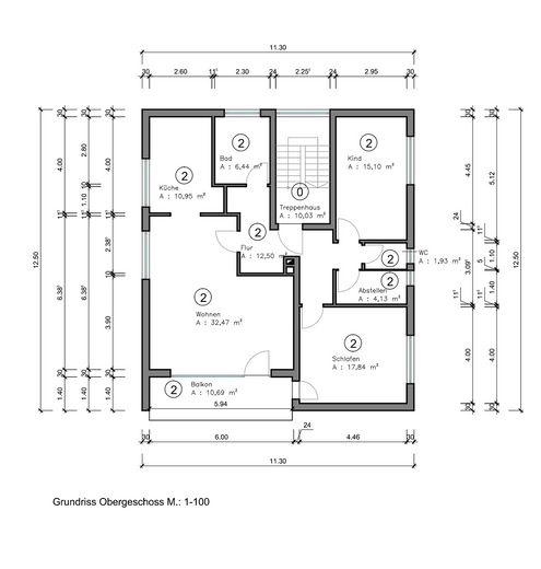 Grundriss Obergeschoss
