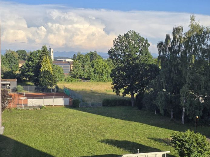 Wangen'de kış bahçeli geniş 108 m² daire – Aussicht Wohnzimmer