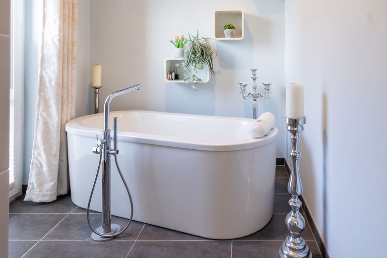 ¡Ubicación, ubicación, ubicación! ¡Apartamento en la Speicherstadt junto al agua! – Badezimmer