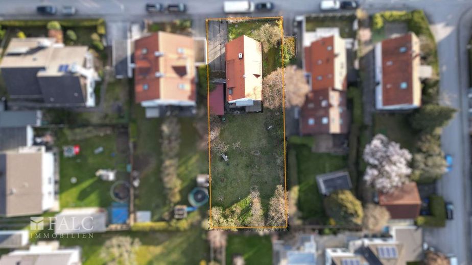 Baugrundstück mit genehmigtem Bauvorbescheid - Planungssicherheit inklusive! – Draufsicht Grundstück