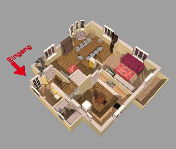 Grundriss Erdgeschoss 3D