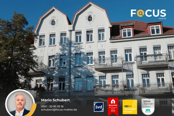 Intéressant appartement familial à Markkleeberg West avec 2 balcons et une place de parking