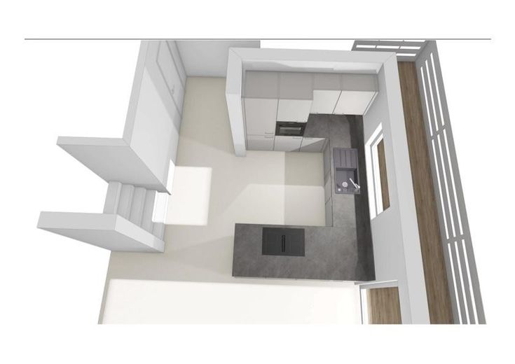 Neubau-Doppelhaushälfte mit 4 Zimmern in Althengstett (Erstbezug) – Küche Ansicht von oben