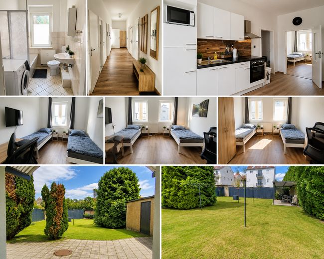Große möblierte Firmenwohnung | 6 Betten | Garten | WLAN | ab 3 Monaten – Foto 1