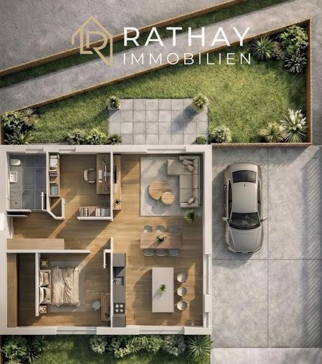 Einzigartige 3-Zimmer Neubauwohnung mit Garten inklusive Küche – Grundriss