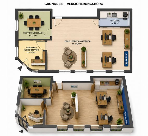 Attraktive Gewerbefläche im Zentrum von Obersulm – ideal als Büro, Praxis oder Beratungsfläche – 3 D Modell