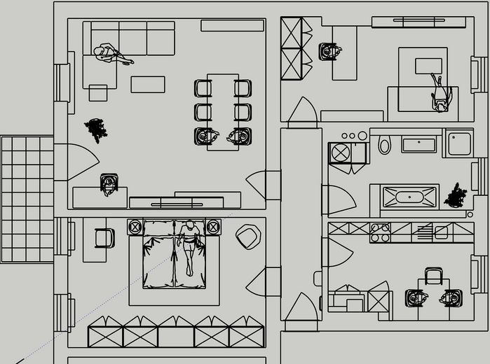 شقة من 3 غرف مع شرفة في برلين-برنتسلاور بيرغ – Grundriss (schematisch)
