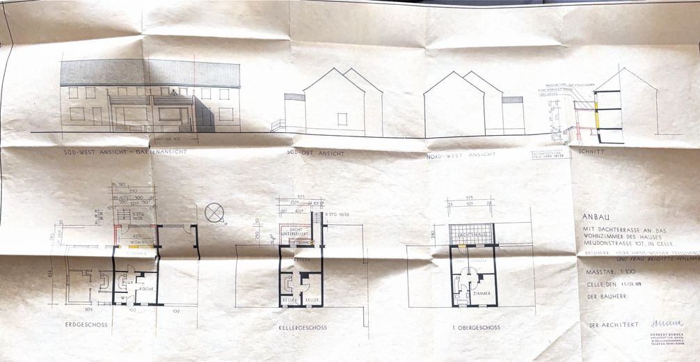 Celle Vorwerk – Grundriss Anbau Dachterasse