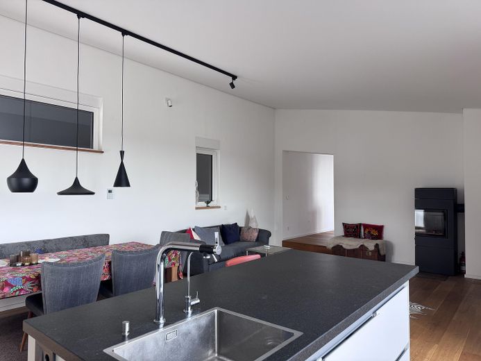 Exklusives Loft-Apartment mit Designküche, Klimaanlage, 2 Balkonen & Garage – 110 qm Wohnkomfort – Wohn-Essbereich & Komfortkamin