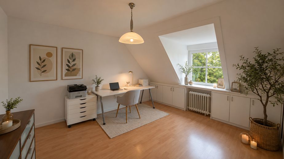 Helle 3-Zi.-DG-Wohnung + XXL-TG-Eckplatz, 2 Balkone, EBK, 95m² in Karlsfeld PROVISIONSFREI – फोटो 6