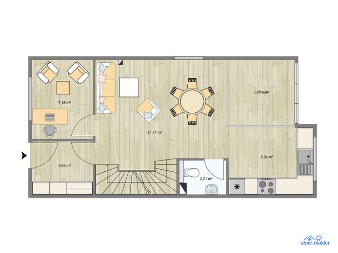 Schöne Doppelhaushälfte in ruhiger Lage – Eingang / Esszimmer / Küche