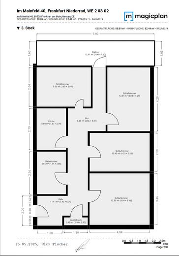 1095 Vollmöblierte Zimmer in moderner 4er-WG (All-Inclusive & Einzugsbereit!) – Grundriss
