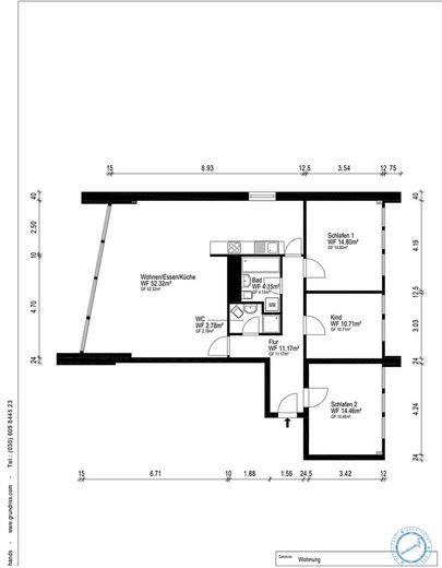 Penthouse mit Skyline-Feeling – Exklusive Wohnung im 22. Obergeschoss, provisionsfrei – Grundriss