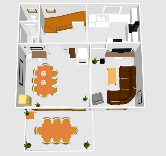 3D‑Grundriss EG (möbliert)