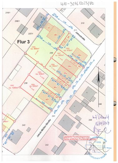 Beautiful CORNER PLOT for a 1- or 2-family house, 489 sqm – Bescheid: Bauvoranfrage