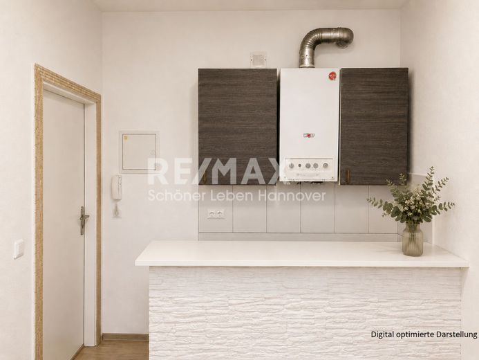 1-Zimmer-Erdgeschosswohnung im Hinterhaus – Küchenzeile