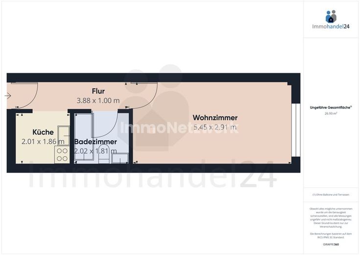 ***ideale ETW im Studentenwohnheim direkt am Blücherplatz***Denkmal – Grundriss