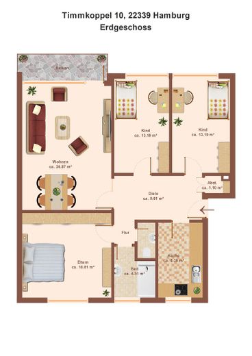 Appartement moderne de 4 pièces, rénové, première occupation et sans commission – Photo 8