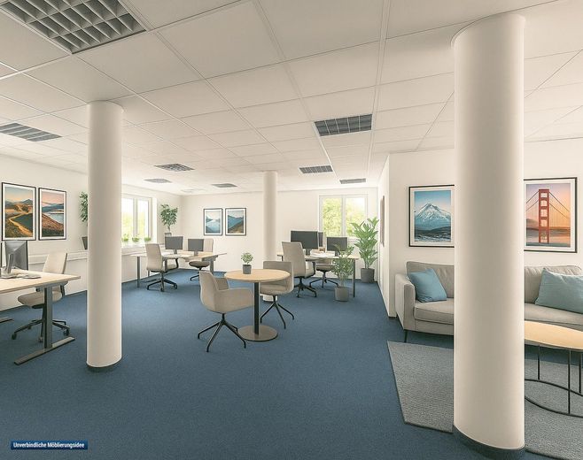 Möbilierungsidee Großraumbüro 