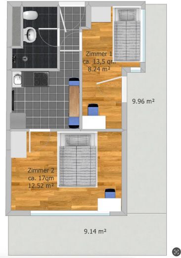 WG-Zimmer für Studierende oder Berufstätige/ Friedrich-Engels-Bogen 3, München / 2.OG / WE A 201 / Zi-1 – Foto 1