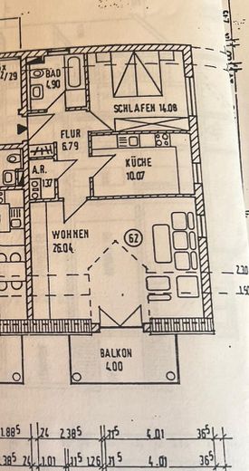 Un chez-soi ensoleillé avec balcon exposé sud - Appartement de 2 pièces à occuper soi-même - Sans commission – Grundriss