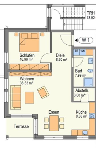 Grundriss Wohnung 1