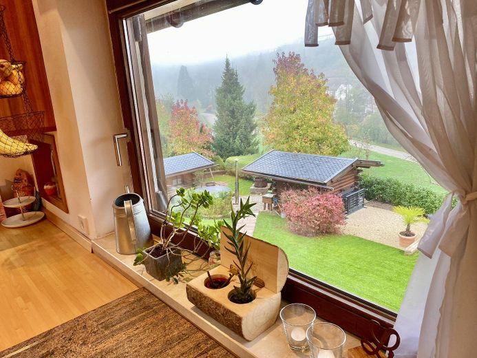 Maison individuelle avec appartement indépendant et vue dégagée *sans commission* – Blick in den Garten