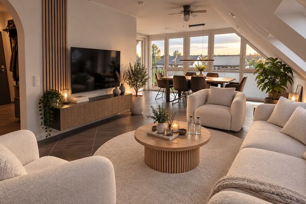 Magnifique appartement de 4 pièces en dernier étage avec vue panoramique, climatisation et carport