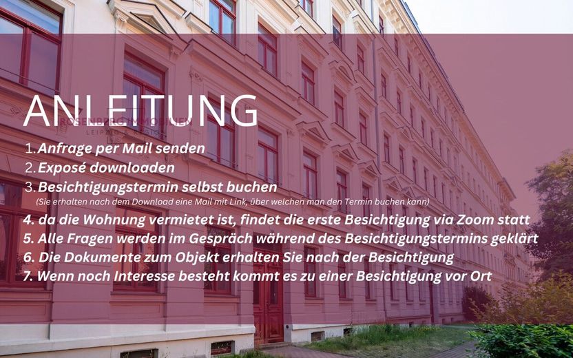 Denkmalgeschützte 3-Zimmer-Eigentumswohnung mit Balkon und Aufzug - Provisionsfrei! – Immobilie verkaufen in Leipzig_ 3-Raumwohnung_Rosenberg Immobilien Leipzig_Anleitung