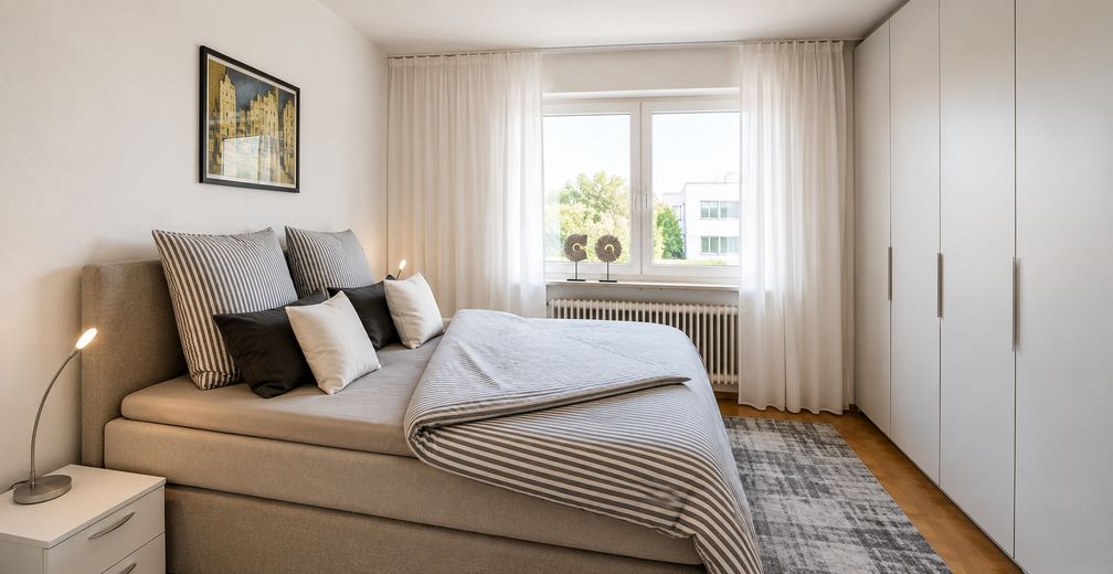 شقة مفروشة من غرفتين للإيجار ابتداءً من الآن – Schlafzimmer