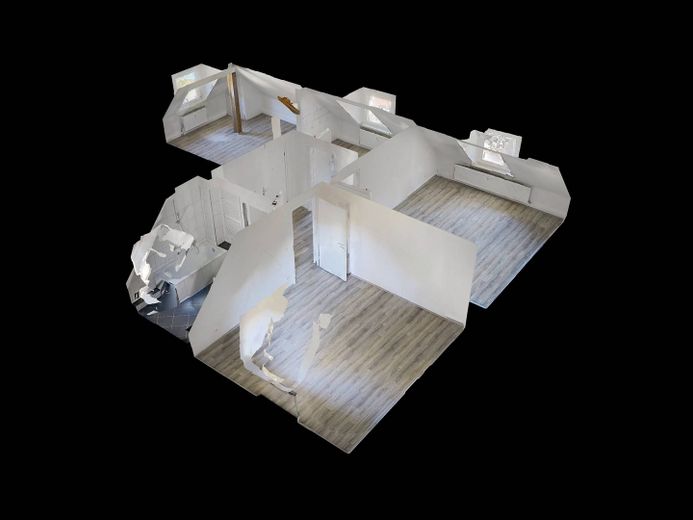 Moderno appartamento di 3 locali con bagno finestrato e tanti comfort a Duisburg-Meiderich – 3D-Ansicht Grundriss