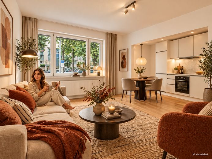 BALKON YOK, ANCAK YAKLAŞIK %5,2 GETİRİ | Au’da yenilenmiş 2 odalı daire | komisyonsuz – Fotoğraf 6