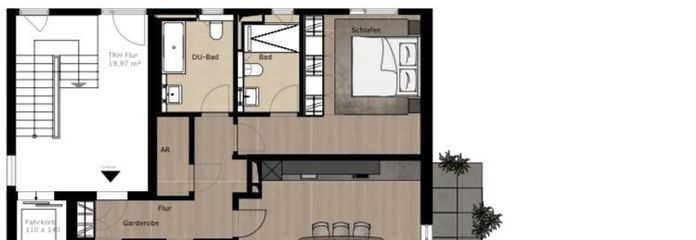 Vivienda familiar en planta baja con jardín propio cerca del Alster