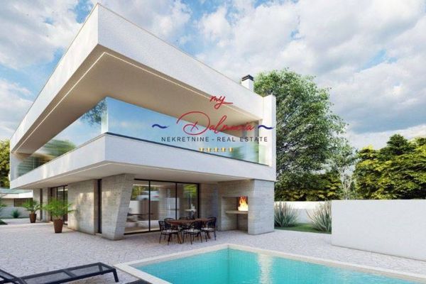 Rtina, exklusive Villa mit Pool in der Nähe des Meeres