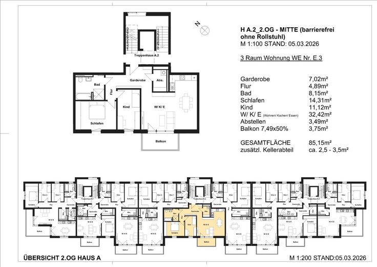 PROGETTO DI NUOVA COSTRUZIONE NELL'HINTERLAND DI DRESDA – Grundriss WE23