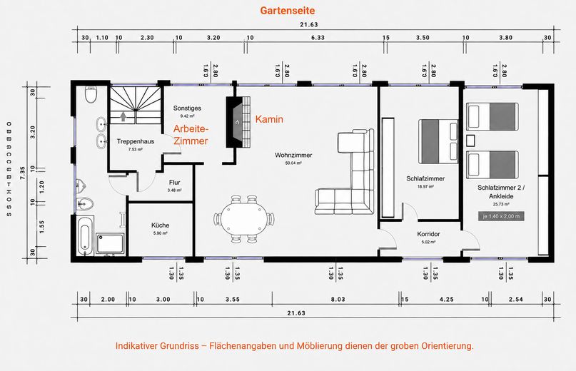 125 m² umeblowane mieszkanie 4-pokojowe – All-in, home office i miejsca parkingowe – Zdjęcie 12
