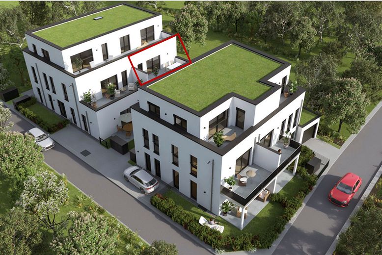 Premium-Wohnen im Südwesten: Exklusive 2,5-Zimmer-Neubauwohnung mit Designerküche (auch Rent2Rent) – Ansicht Süd-West