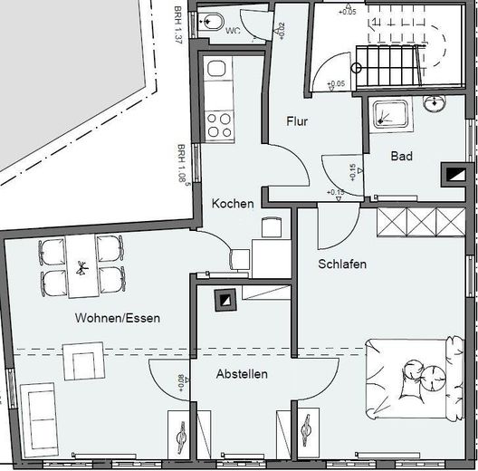 Grundriss 2. OG vorne