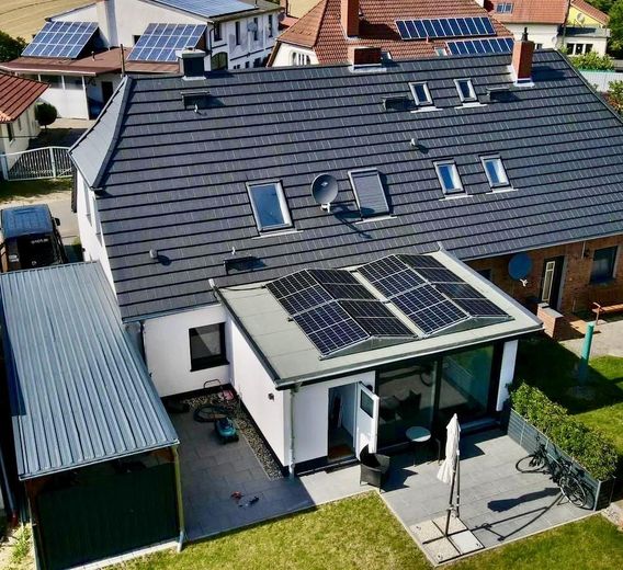 Hausansicht von oben