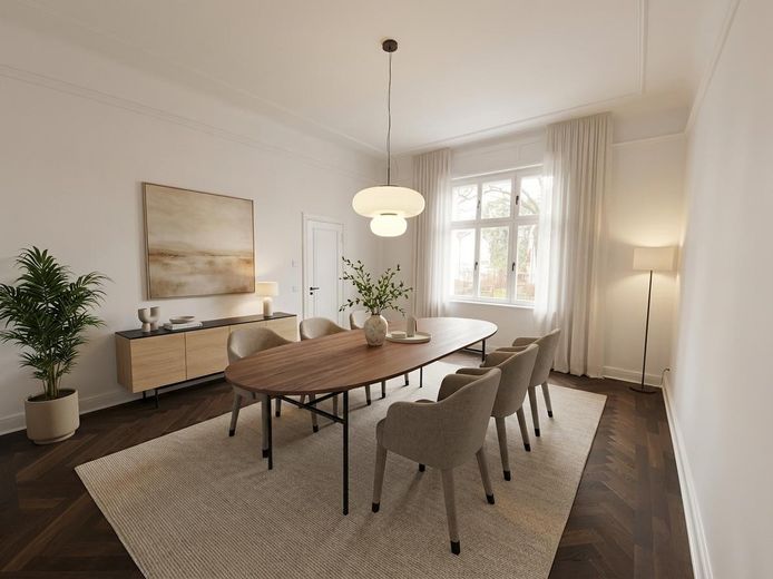 Repräsentative Beletage in klassischer Stadtvilla  PROVISIONSFREI ! (weitere Wohnungen vorhanden) – Esszimmer Einrichtungsbeispiel
