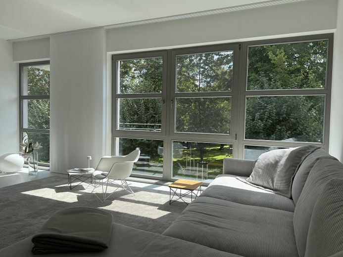 Wohnzimmer-Blick Privatgarten