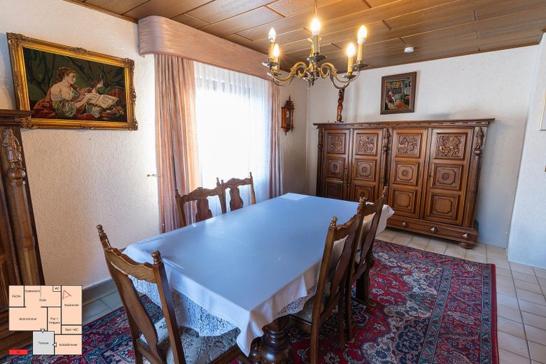 Ideales Haus für Familie mit 2–4 Kinder in sehr ruhiger Traumlage und viel Platz in Bühl-Weitenung – abgeschlossenes Esszimmer
