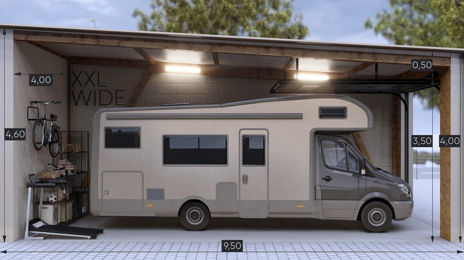 Garage XXL con terreno, parco garage, capannone, camper, auto, moto, roulotte, nuova costruzione camper – Photo 14