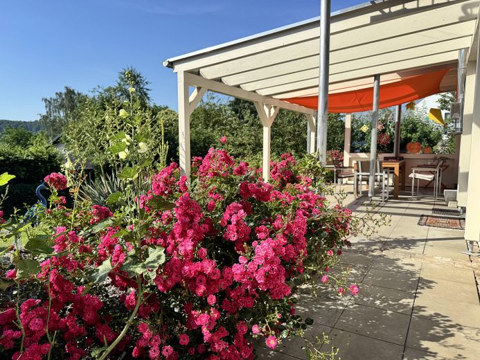 Casa d’architetto straordinaria con galleria e tecnologia energetica sostenibile in posizione soleggiata – Terrasse